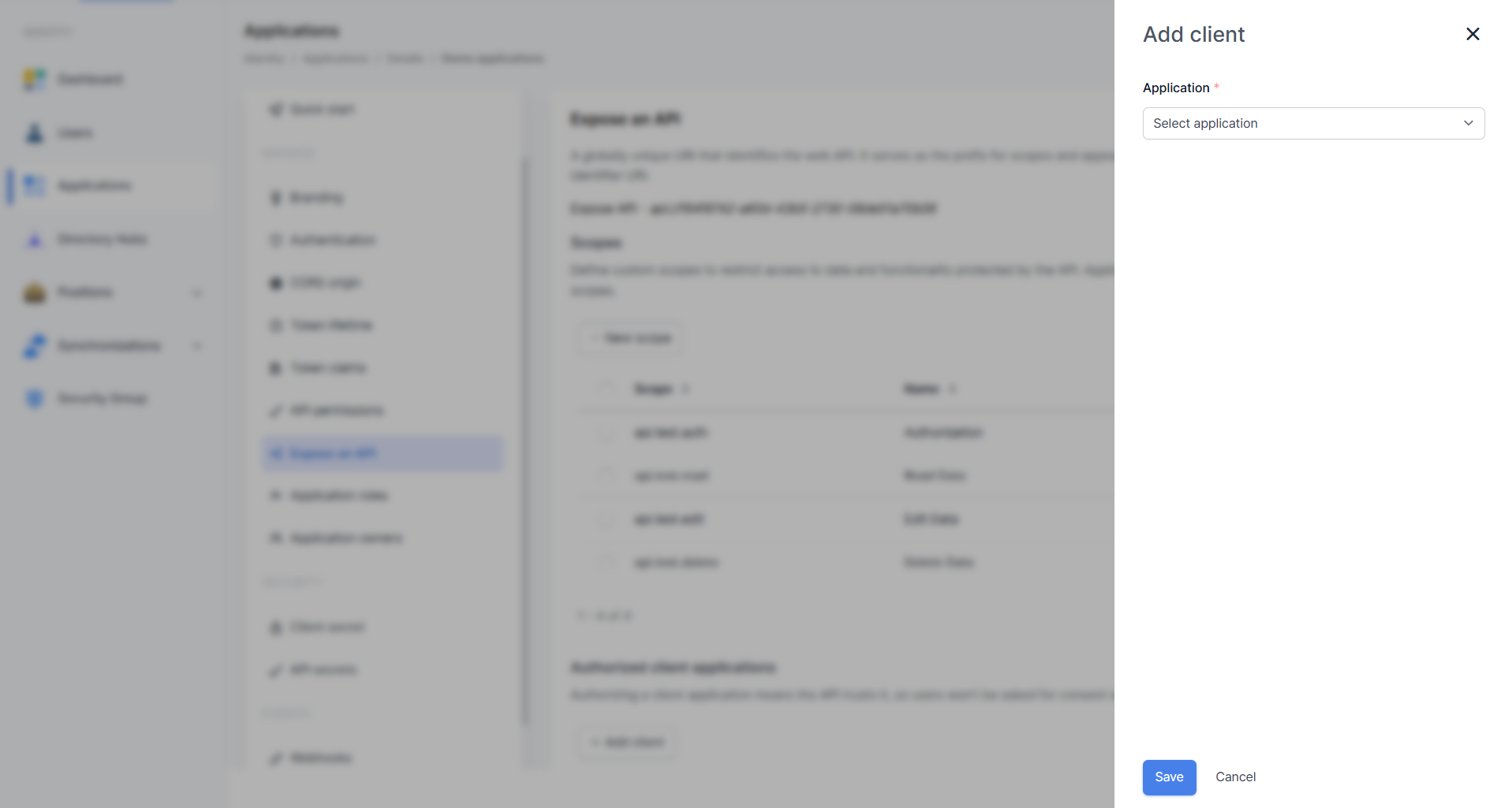 Dialog Add Client