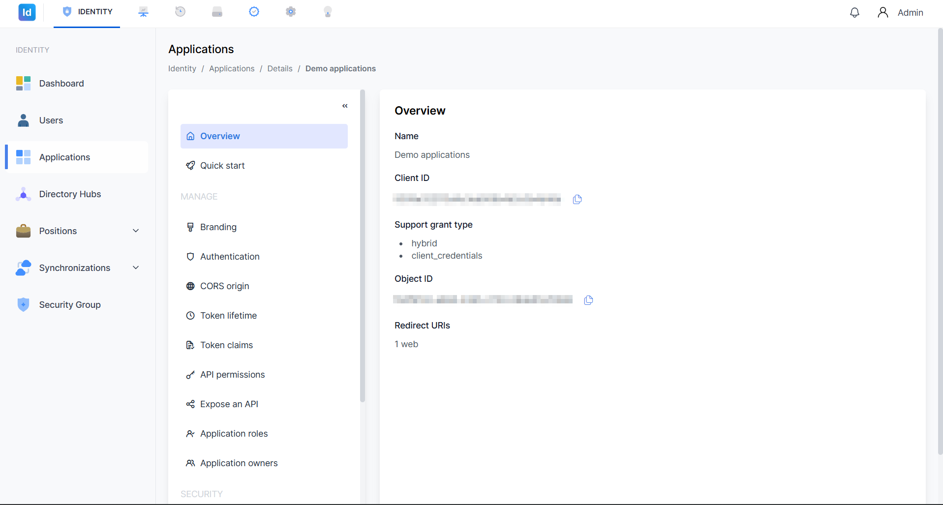 Halaman Overview Detail Application