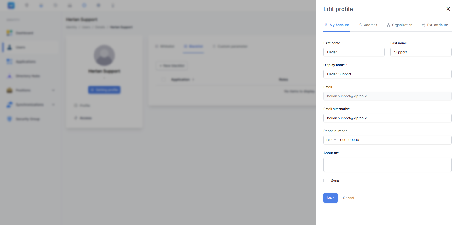 Edit Profile – My Account