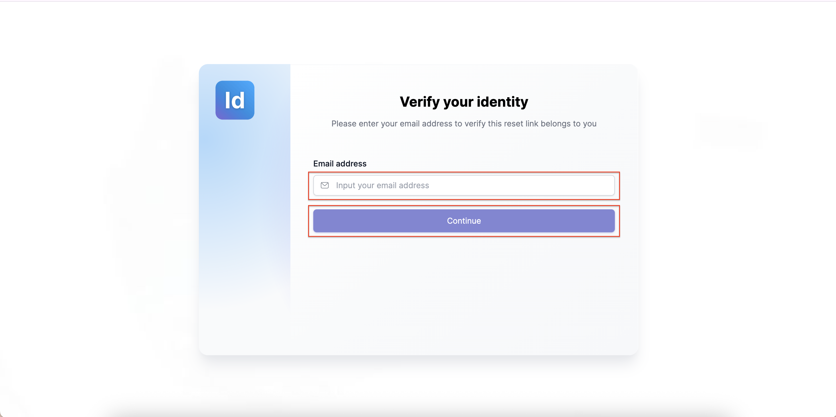 Halaman Verifikasi Identitas