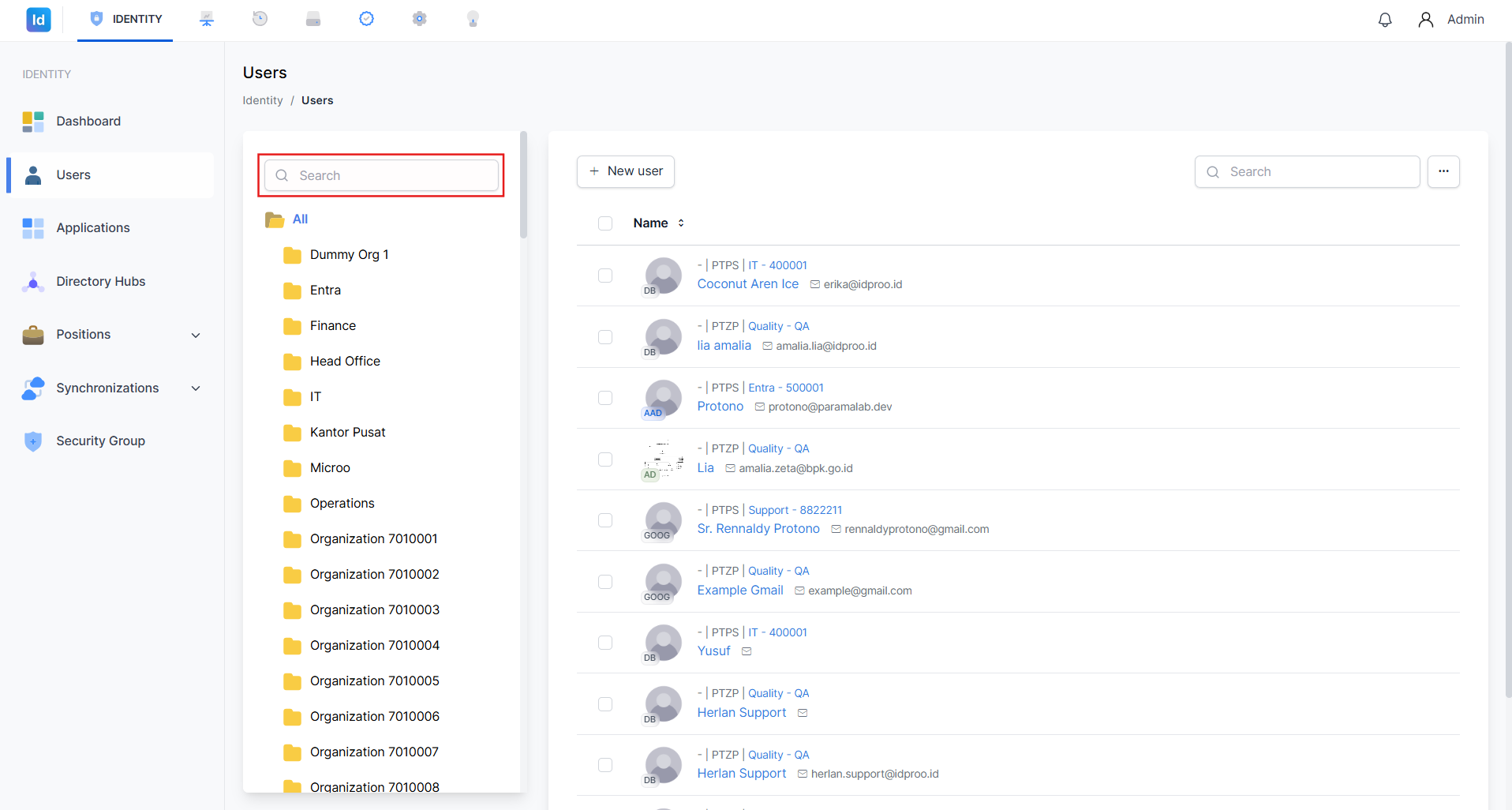 Search Organization