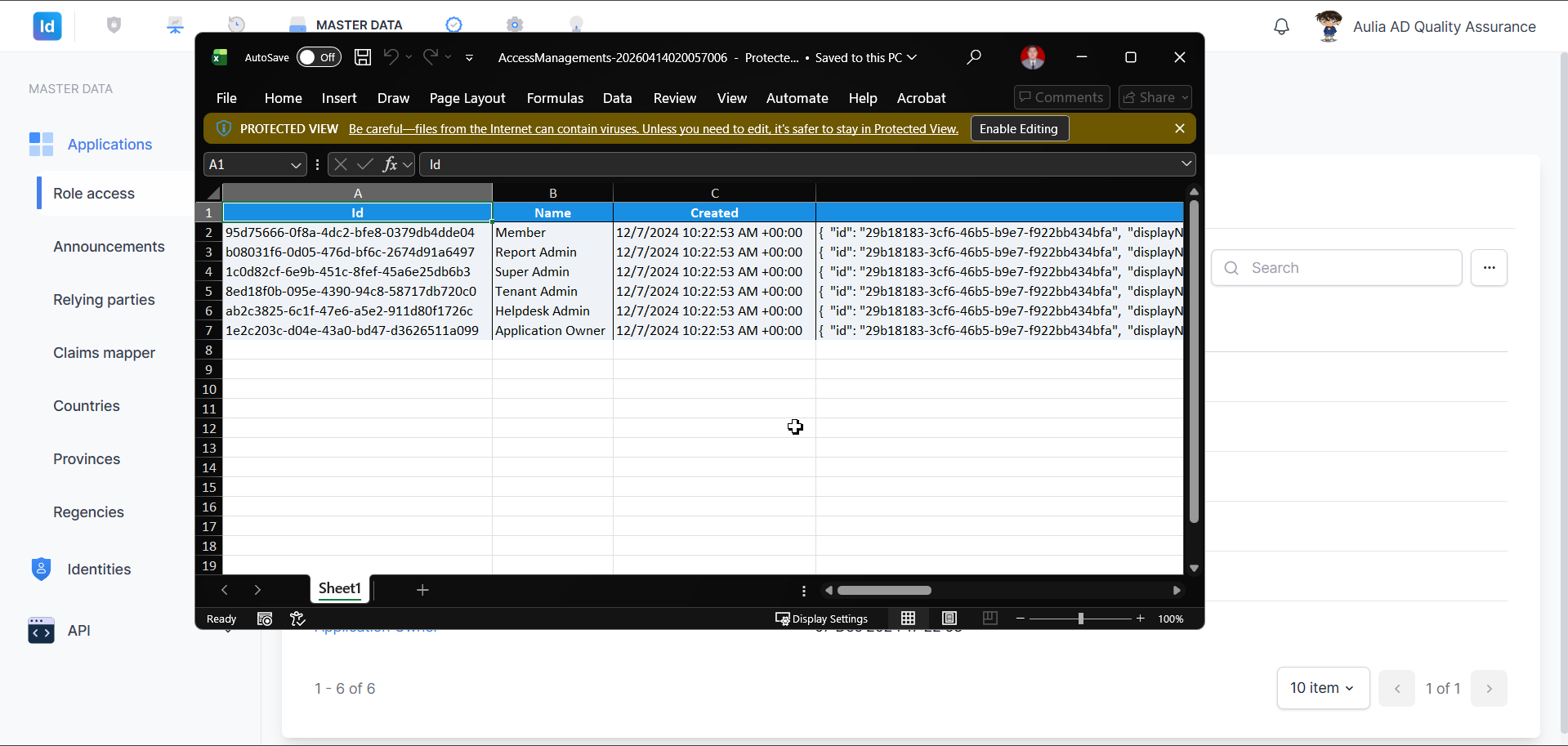 screenshot-190-manage-access-excel-result