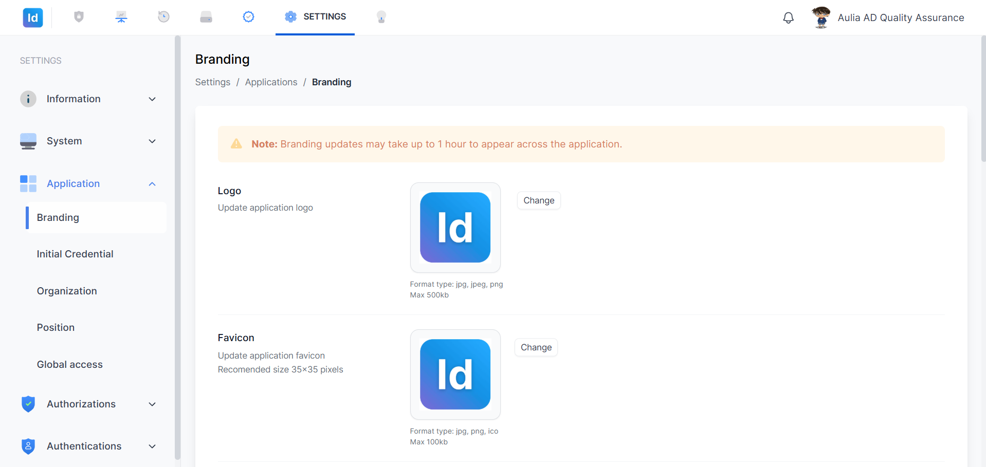 Branding — Logo dan Favicon