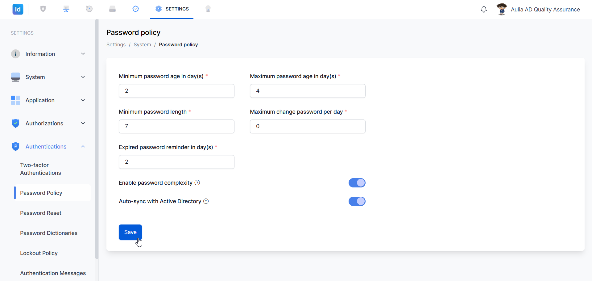 Password Policy