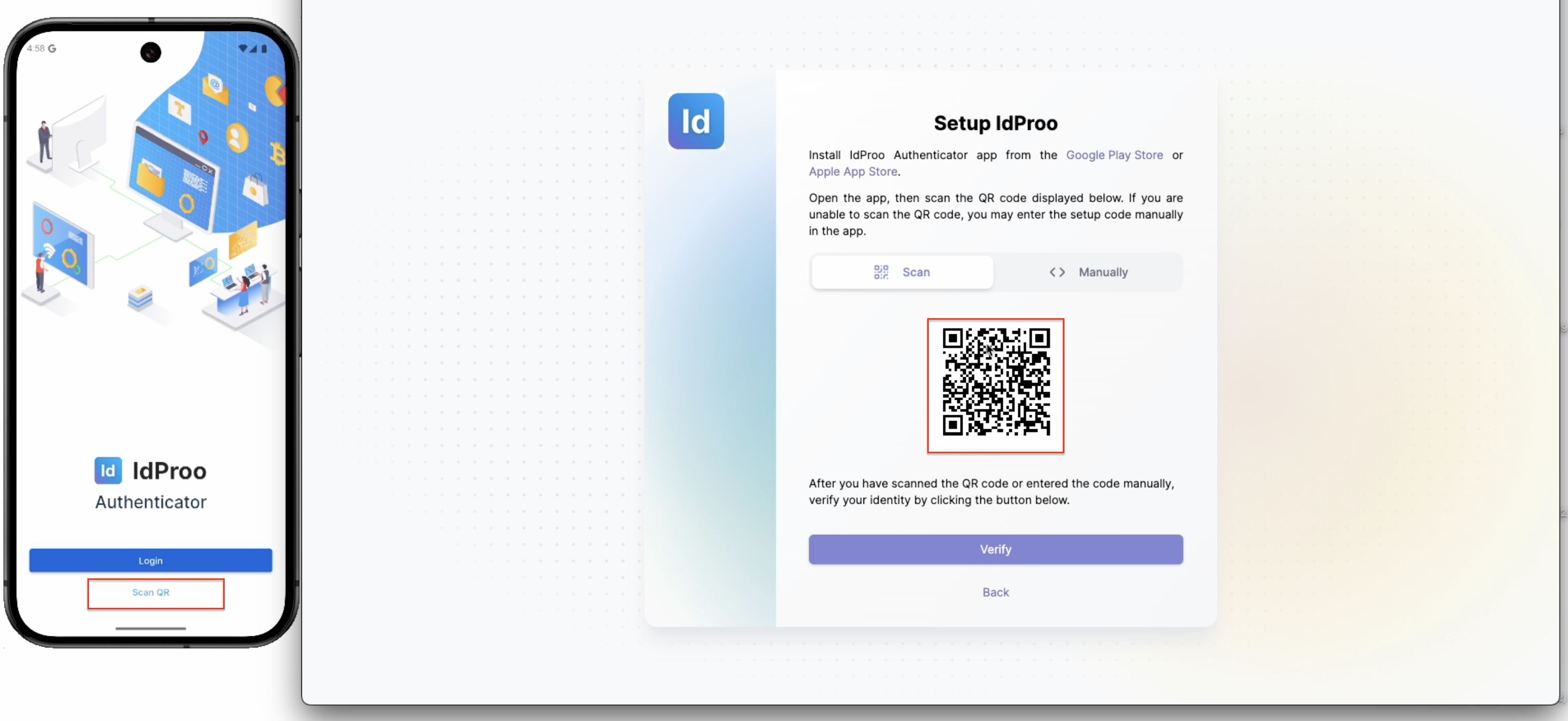 Pindai QR Code pada halaman web